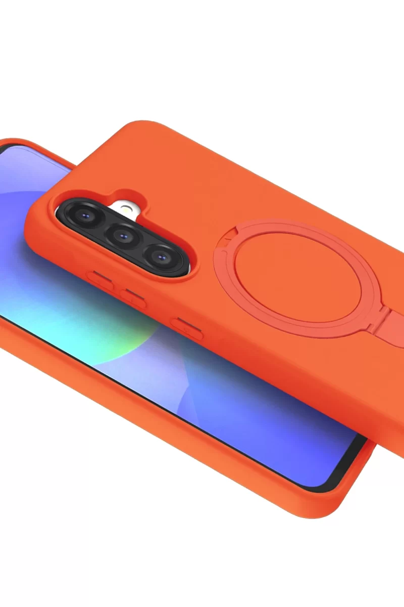 Newface Samsung Galaxy A26 Regal Magsafe Standlı Kapak - Turuncu