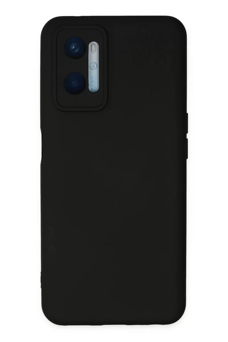 Newface Oppo A96 Kılıf Nano içi Kadife Silikon - Siyah