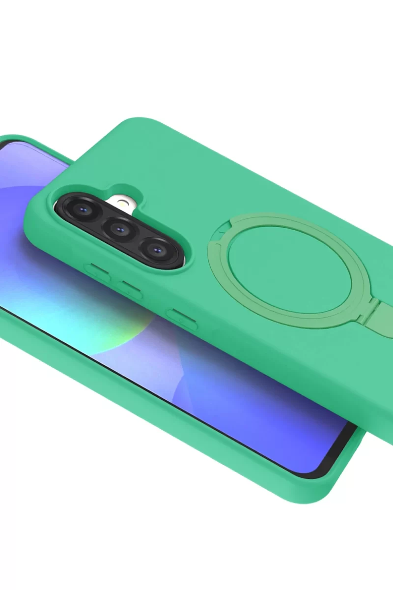 Newface Samsung Galaxy A26 Regal Magsafe Standlı Kapak - Yeşil