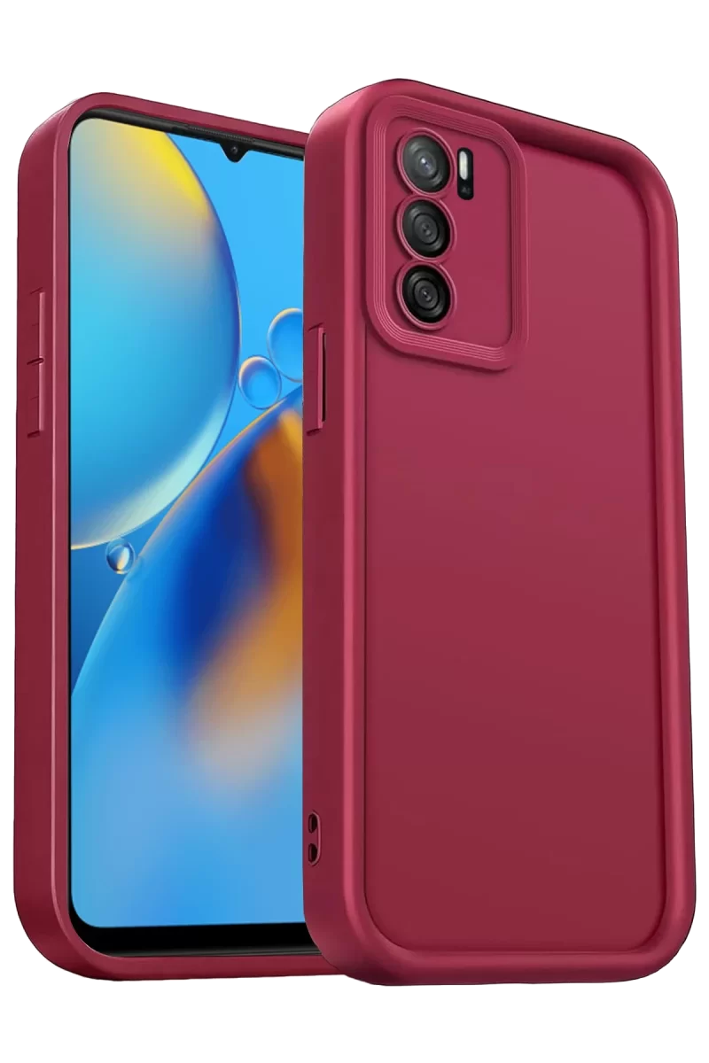Newface Oppo A16 Kılıf Viera Silikon - Bordo