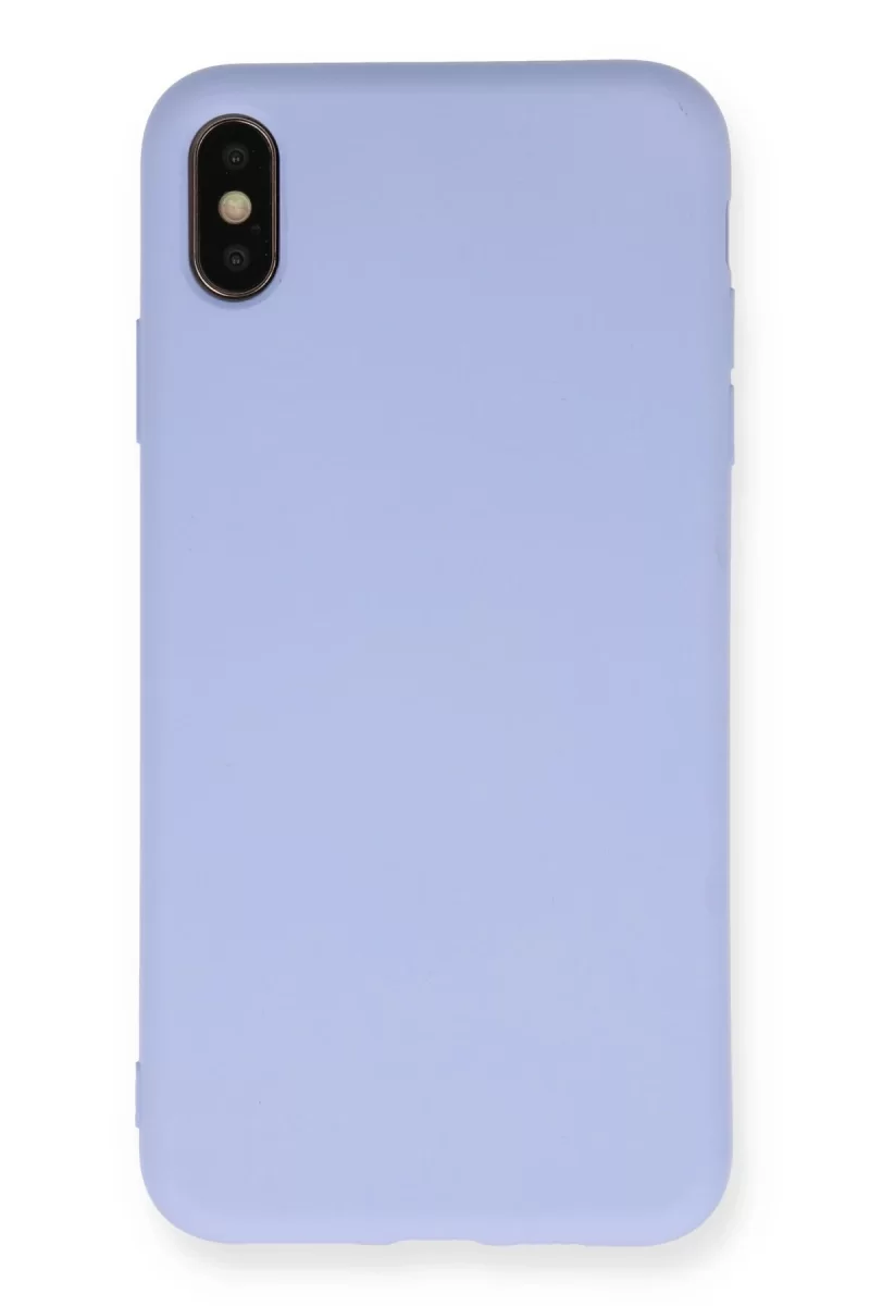 Newface Apple iPhone XS Max Kılıf Nano içi Kadife Silikon - Lila