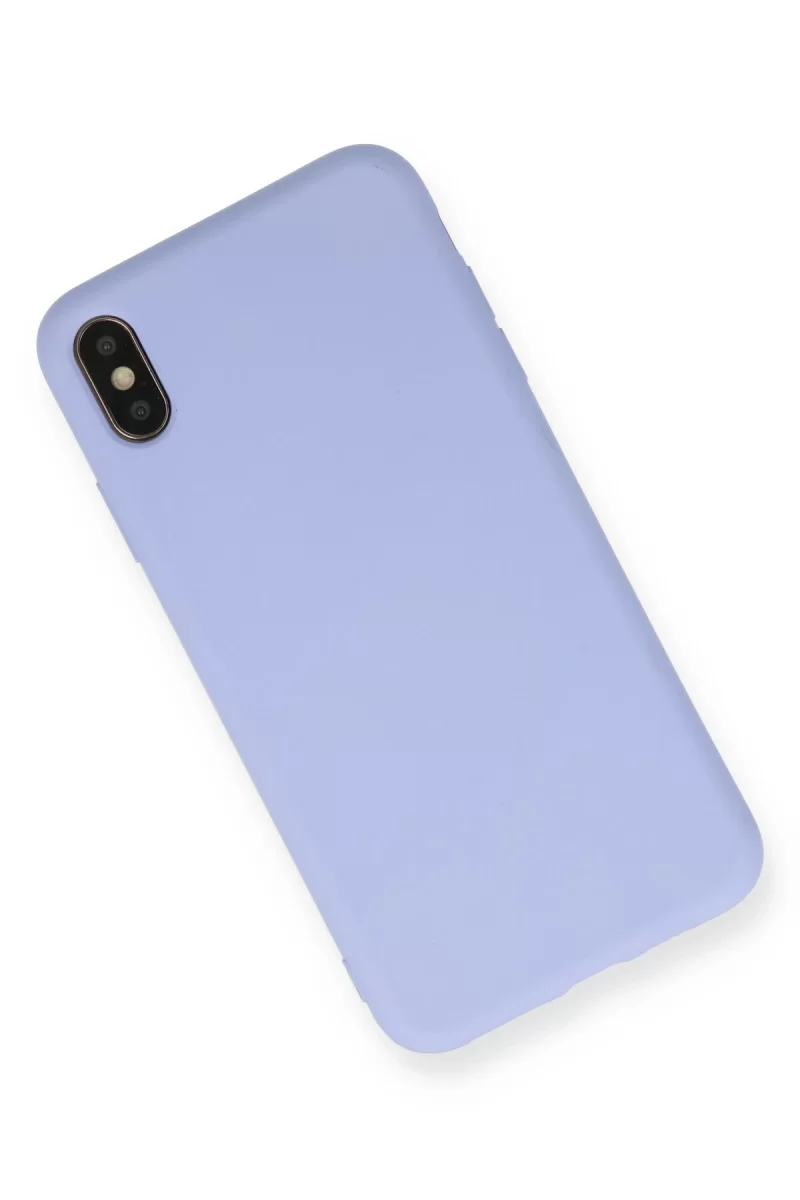 Newface Apple iPhone XS Max Kılıf Nano içi Kadife Silikon - Lila