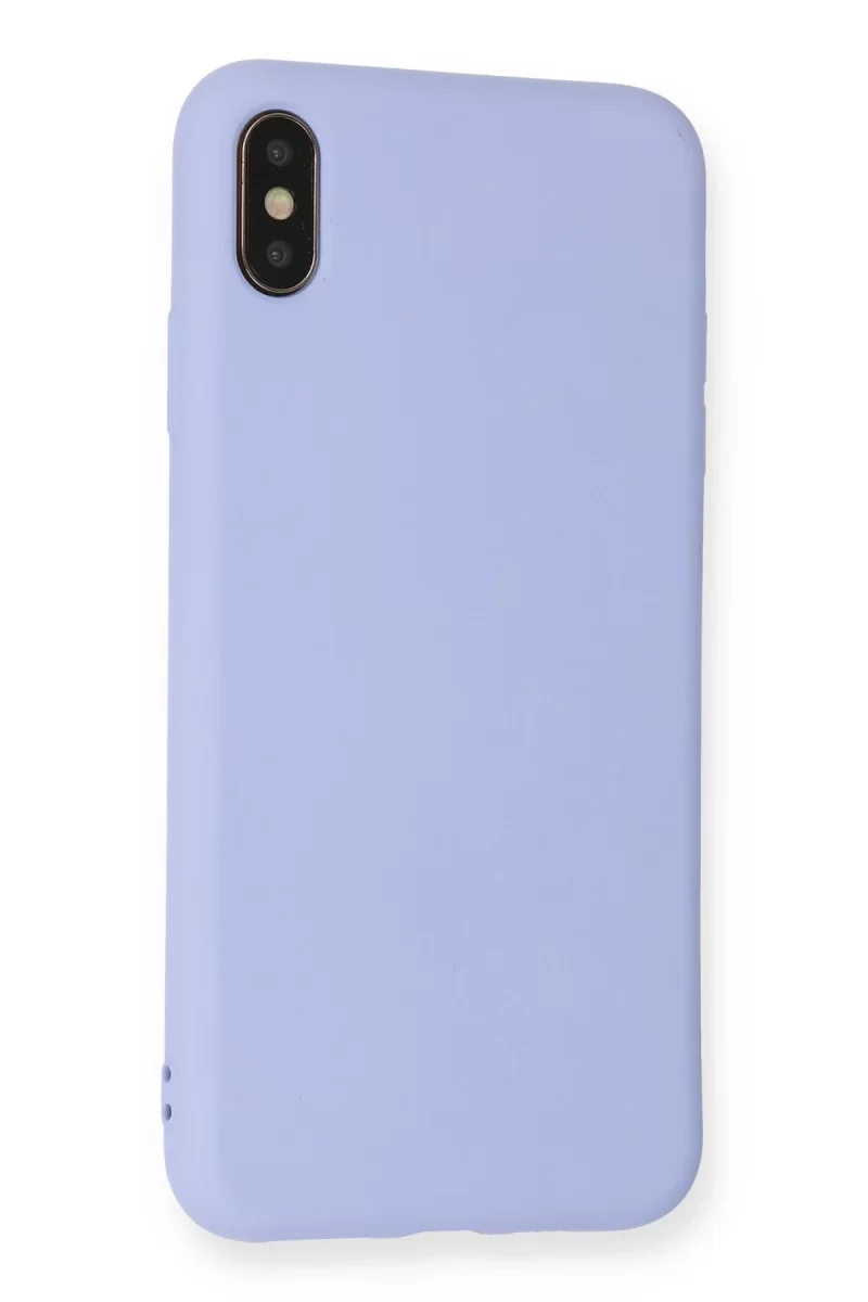 Newface Apple iPhone XS Max Kılıf Nano içi Kadife Silikon - Lila
