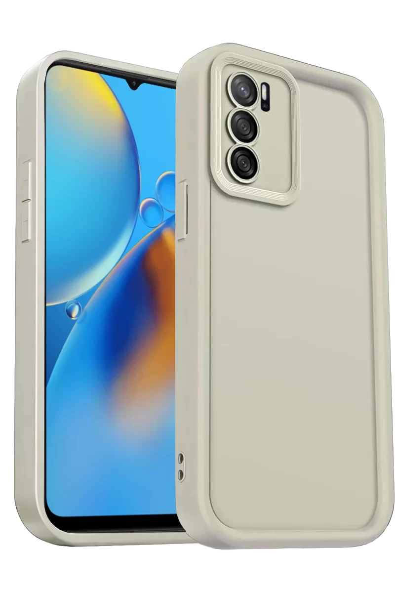 Newface Oppo A16 Kılıf Viera Silikon - Krem