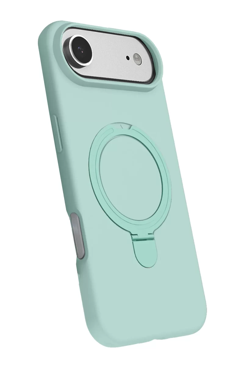 Newface Apple iPhone 17 Air Regal Magsafe Standlı Kapak - Su Yeşili