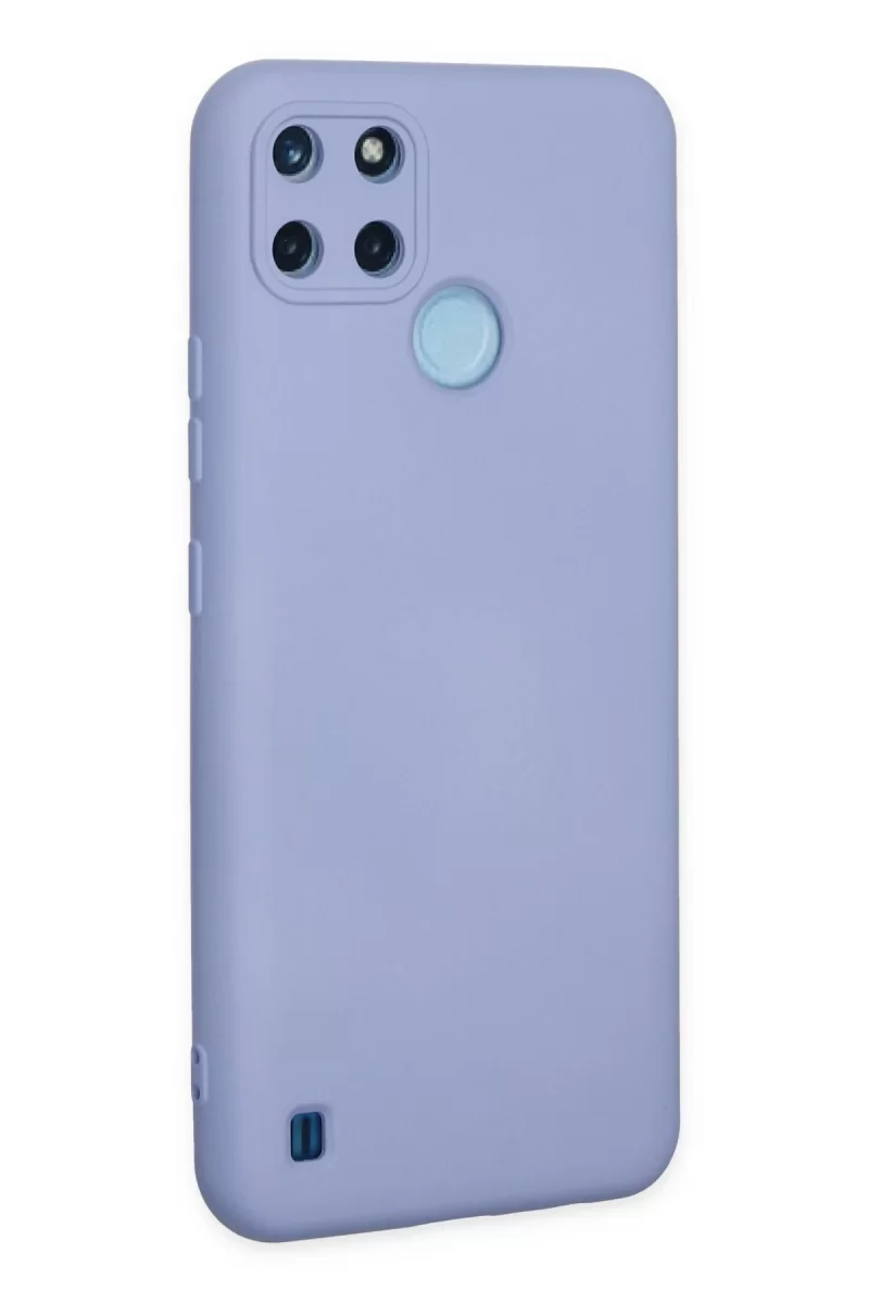 Newface Realme C25Y Kılıf Nano içi Kadife Silikon - Lila