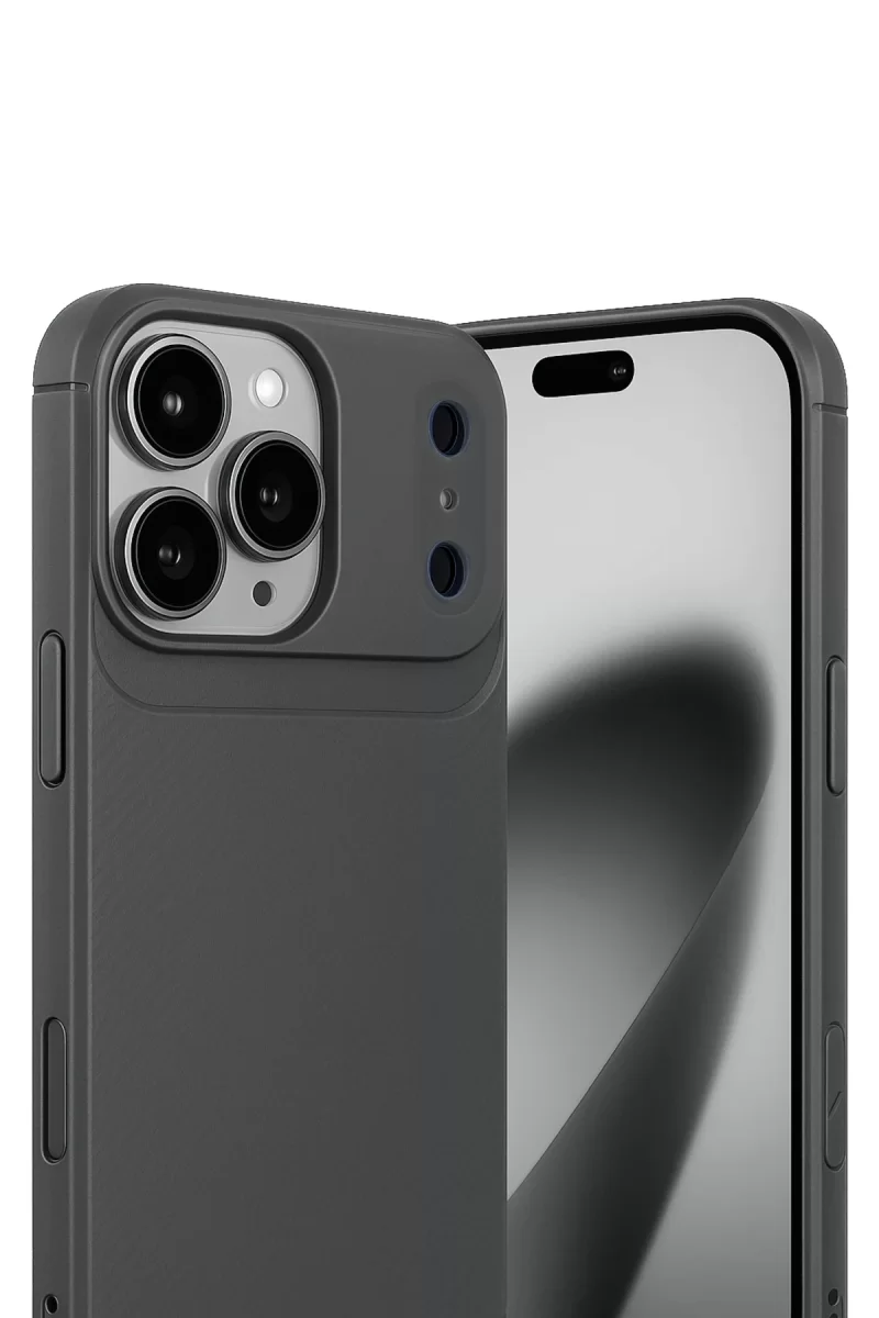 Newface Apple iPhone 17 Pro Max Auto Focus Karbon Kapak - Gri