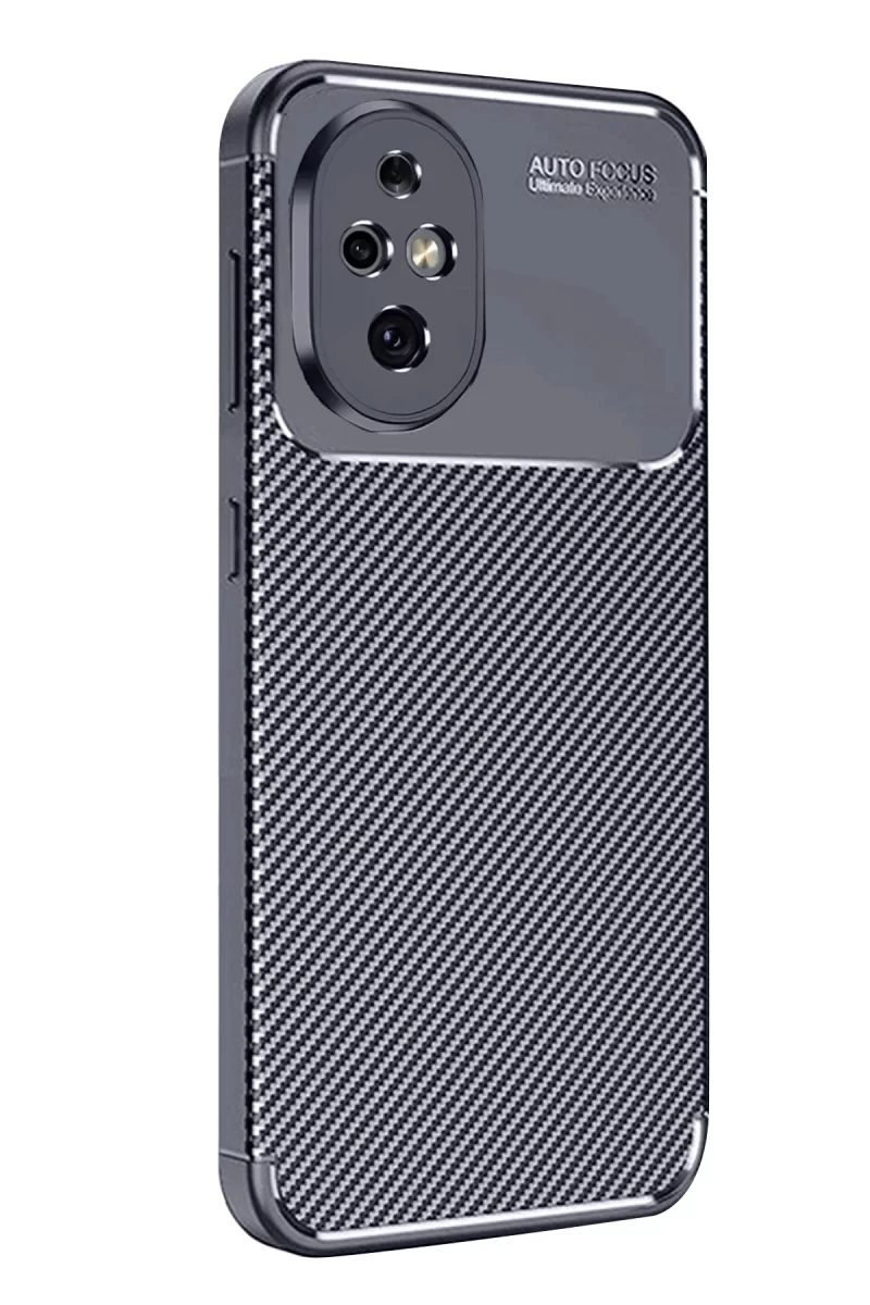 Newface Honor 200 Kılıf Auto Focus Karbon Kapak - Lacivert