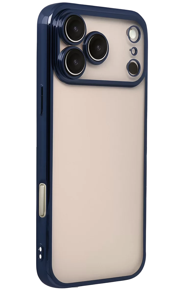 Newface Apple iPhone 17 Pro Razer Lensli Silikon - Lacivert