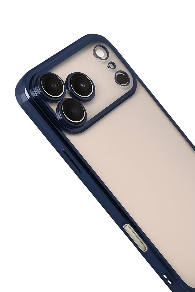 Newface Apple iPhone 17 Pro Razer Lensli Silikon - Lacivert