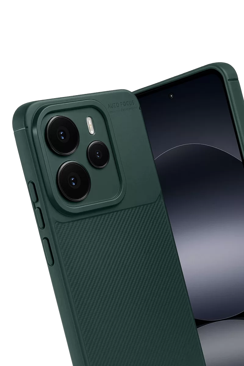Newface Xiaomi Note 14 5G Auto Focus Karbon Kapak - Koyu Yeşil