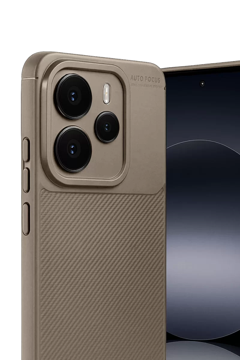 Newface Xiaomi Note 14 5G Auto Focus Karbon Kapak - Kahverengi