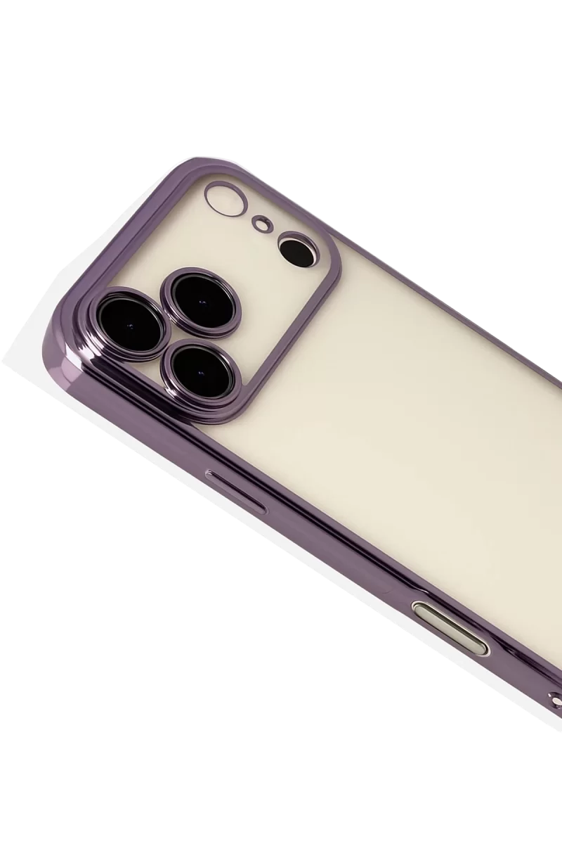Newface Apple iPhone 17 Pro Razer Lensli Silikon - Mor