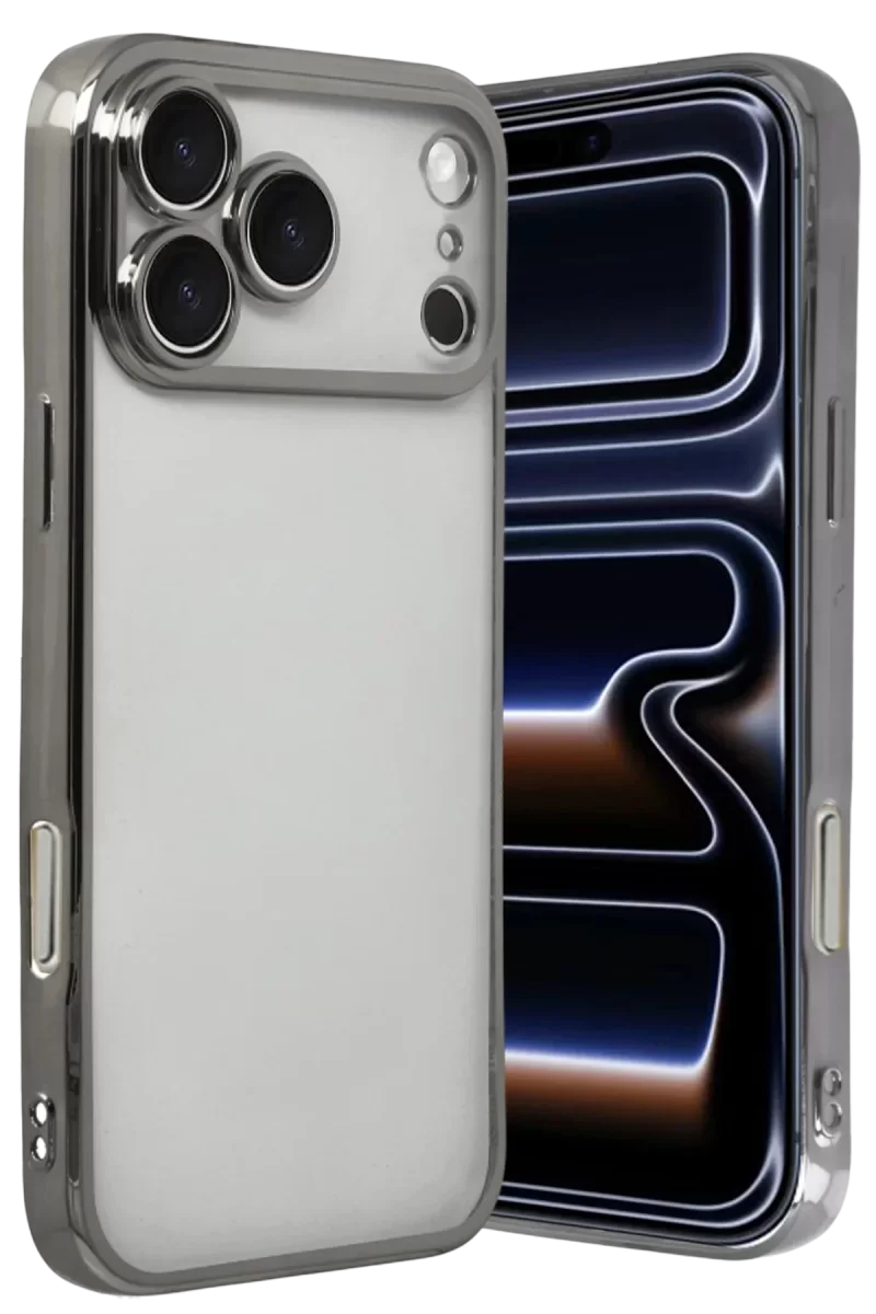 Newface Apple iPhone 17 Pro Razer Lensli Silikon - Titan Gri