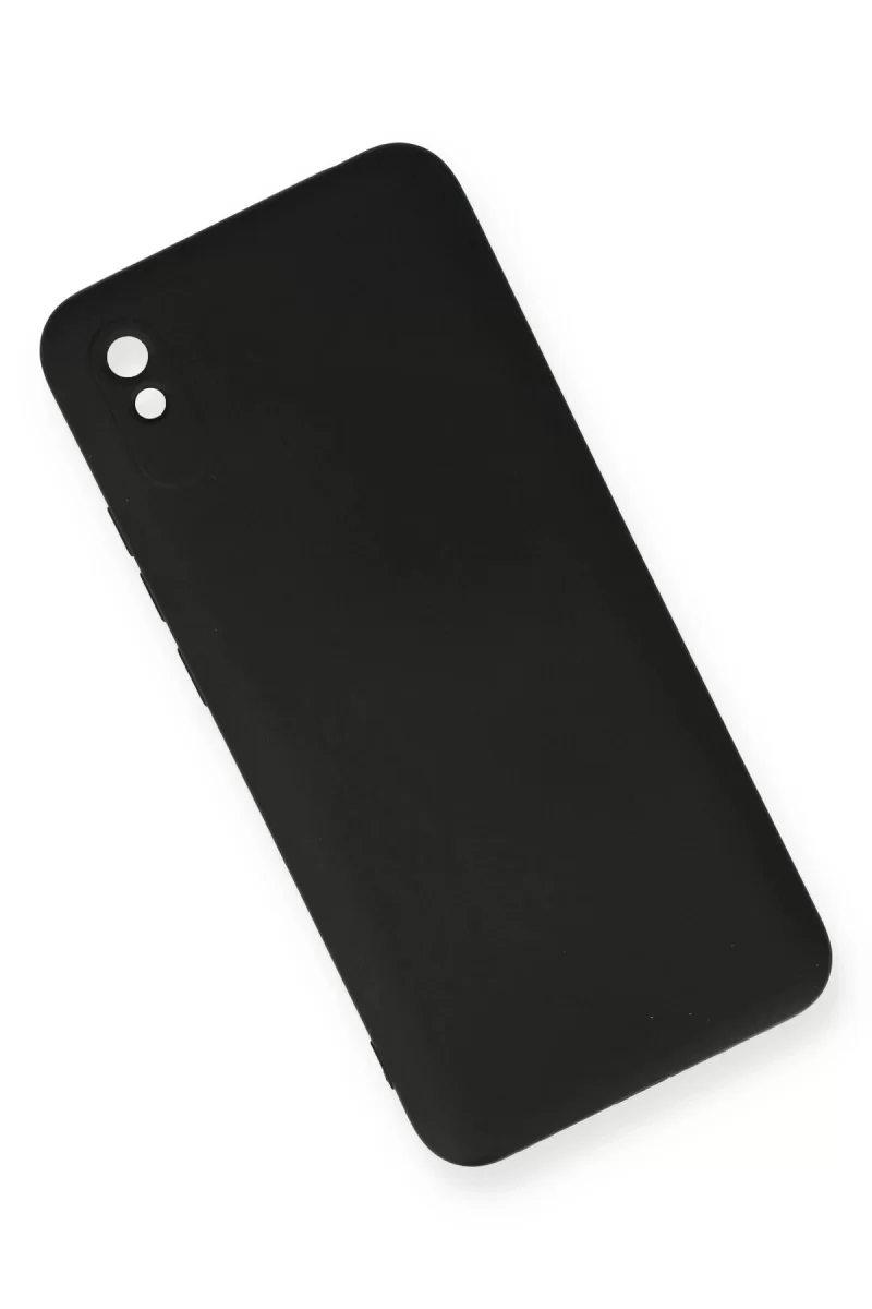 Newface Xiaomi Redmi 9A Kılıf Nano içi Kadife Silikon - Siyah