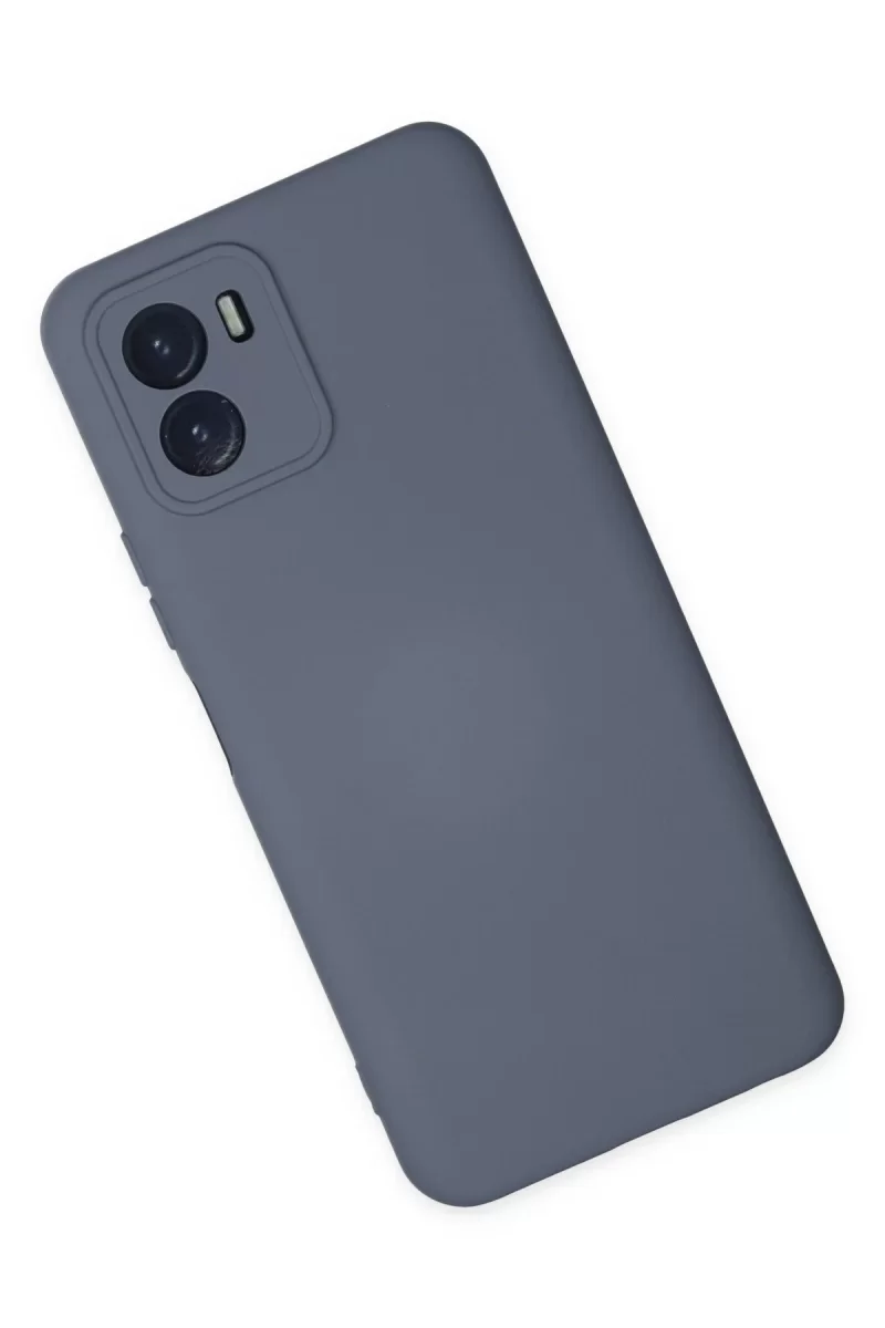Newface Vivo Y15S Kılıf Nano içi Kadife Silikon - Gri