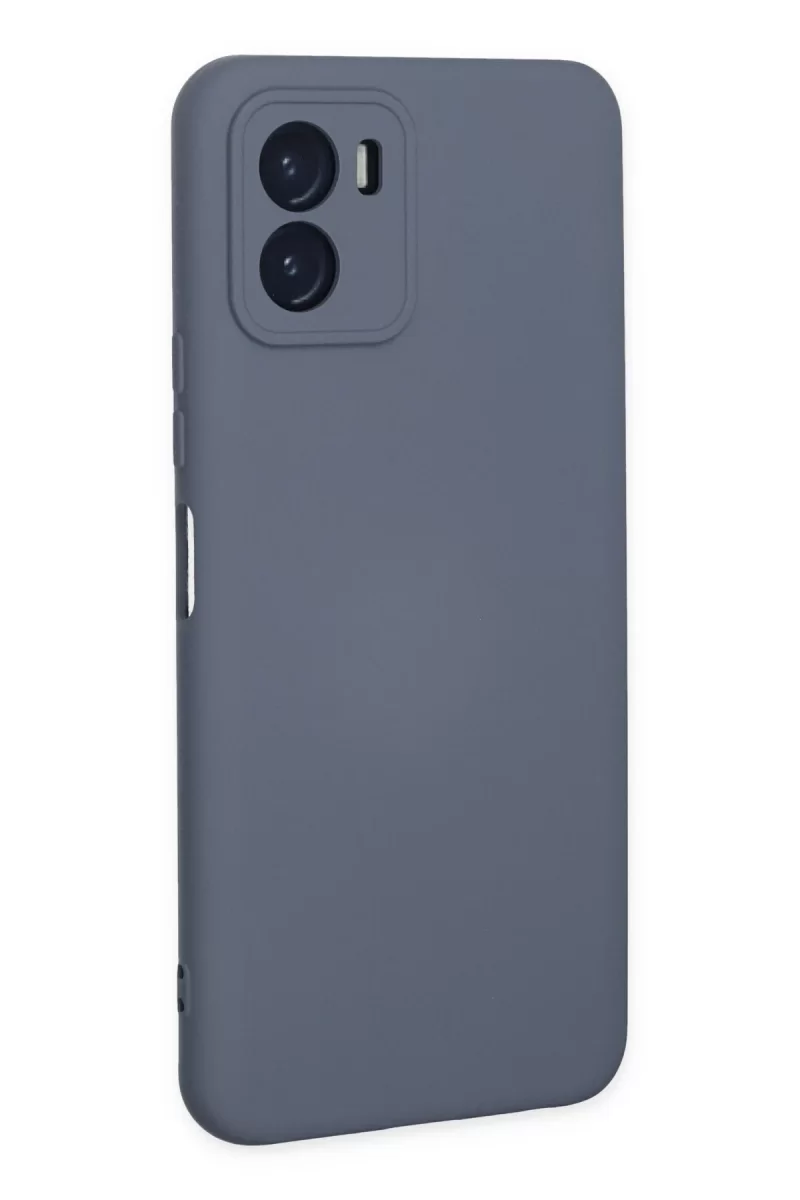 Newface Vivo Y15S Kılıf Nano içi Kadife Silikon - Gri