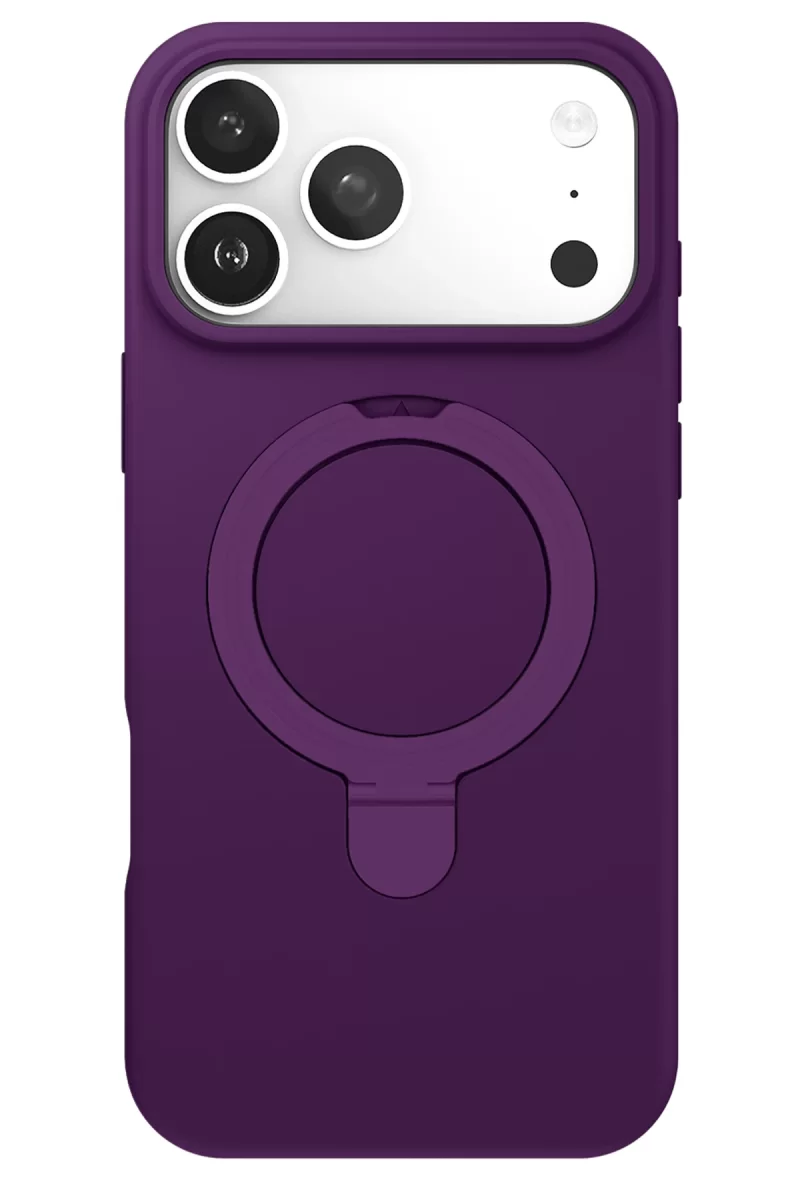 Newface Apple iPhone 17 Pro Max Regal Magsafe Standlı Kapak - Derin Mor