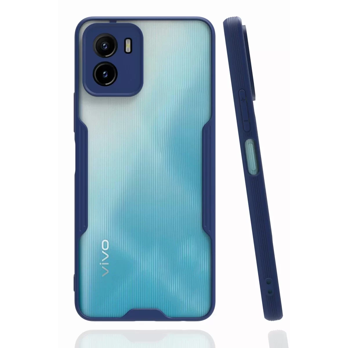 Newface Vivo Y15S Kılıf Platin Silikon - Lacivert