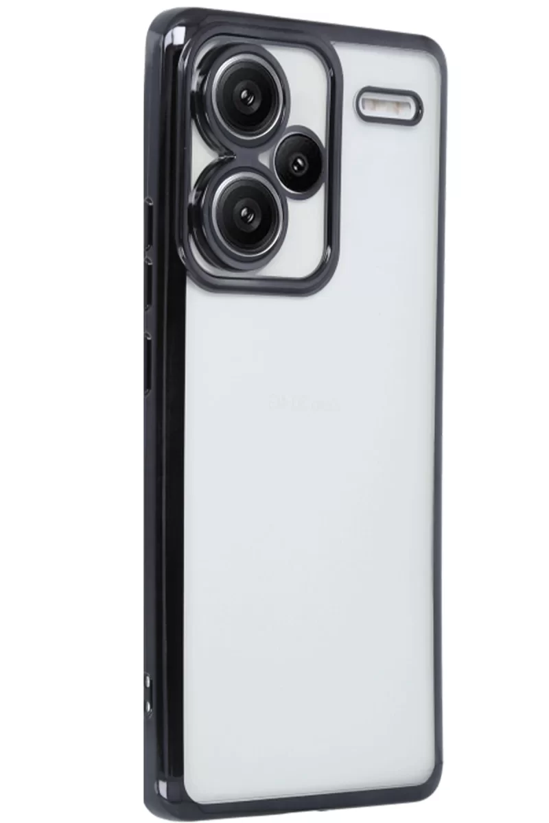 Newface Xiaomi Redmi Note 13 Pro Plus Kılıf Razer Lensli Silikon - Siyah