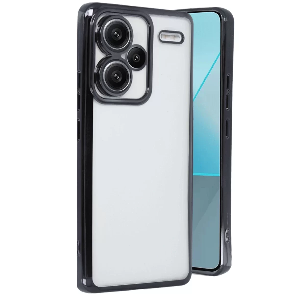 Newface Xiaomi Redmi Note 13 Pro Plus Kılıf Razer Lensli Silikon - Siyah