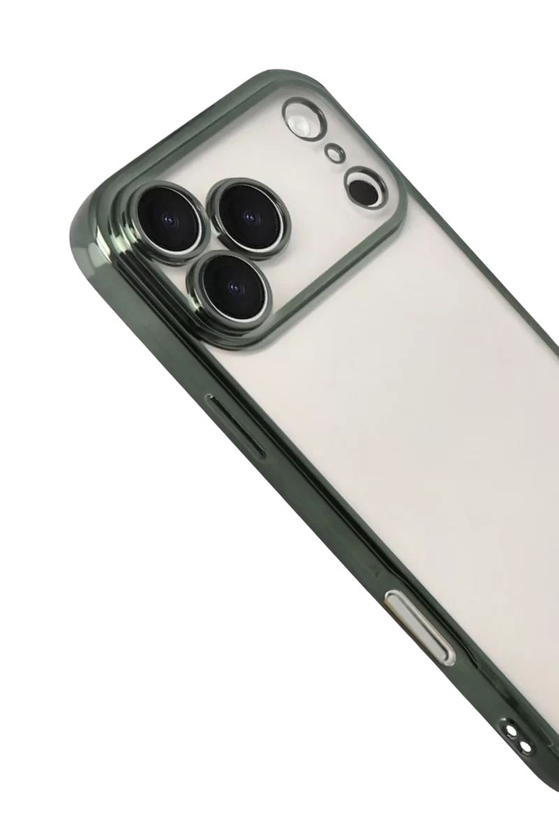 Newface Apple iPhone 17 Pro Razer Lensli Silikon - Yeşil
