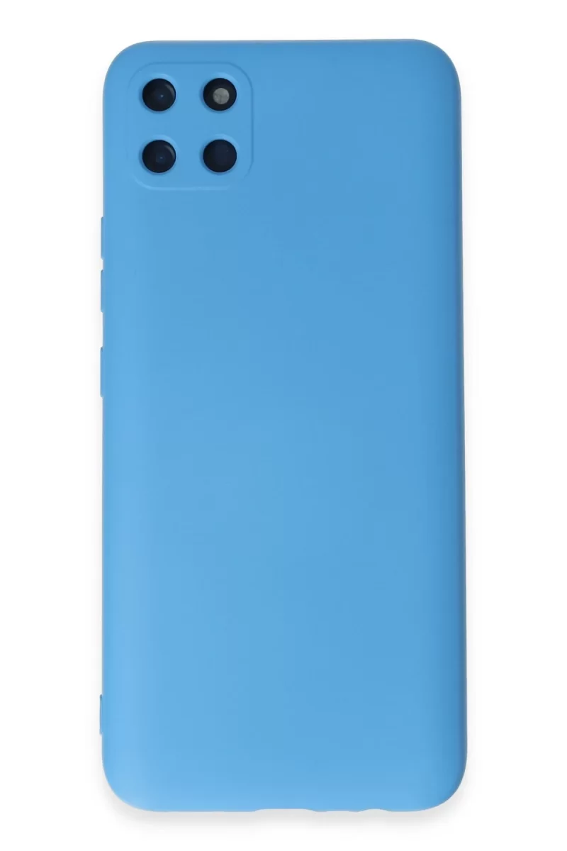 Newface Realme C11 Kılıf Nano içi Kadife Silikon - Mavi