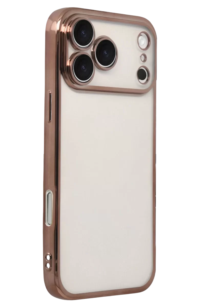 Newface Apple iPhone 17 Pro Razer Lensli Silikon - Çöl Titanyum