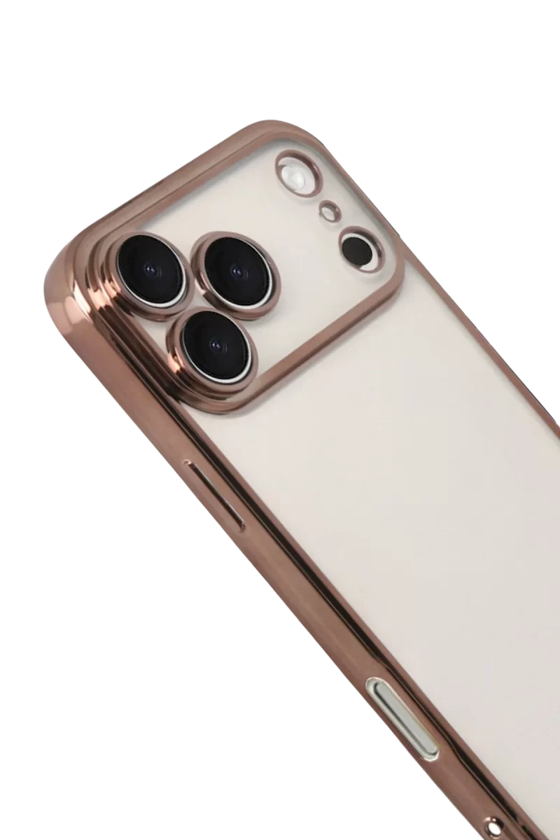 Newface Apple iPhone 17 Pro Razer Lensli Silikon - Çöl Titanyum