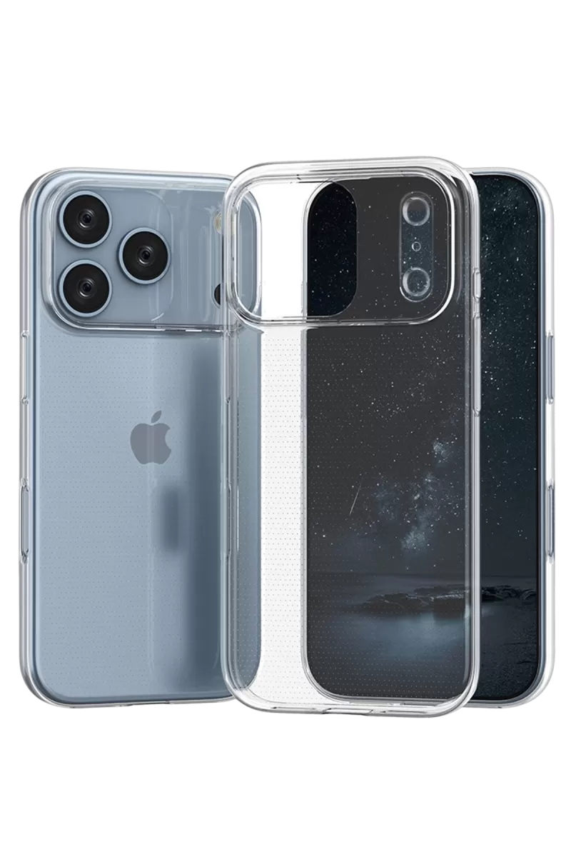 Newface Apple iPhone 17 Pro Max Lüx Şeffaf Silikon - Şeffaf