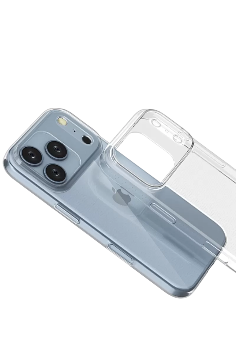 Newface Apple iPhone 17 Pro Max Lüx Şeffaf Silikon - Şeffaf