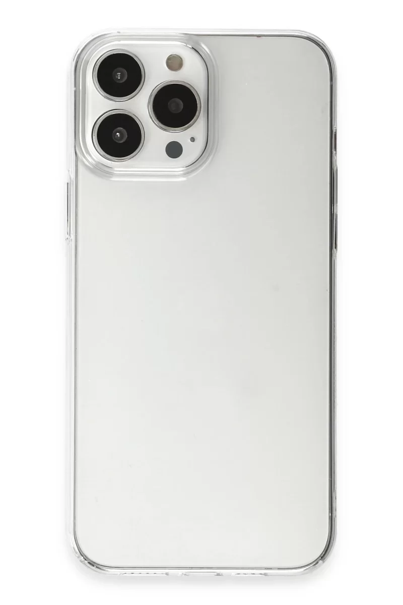 Newface Apple iPhone 15 Pro Max Kılıf Pc Sert Şeffaf Kapak - Şeffaf