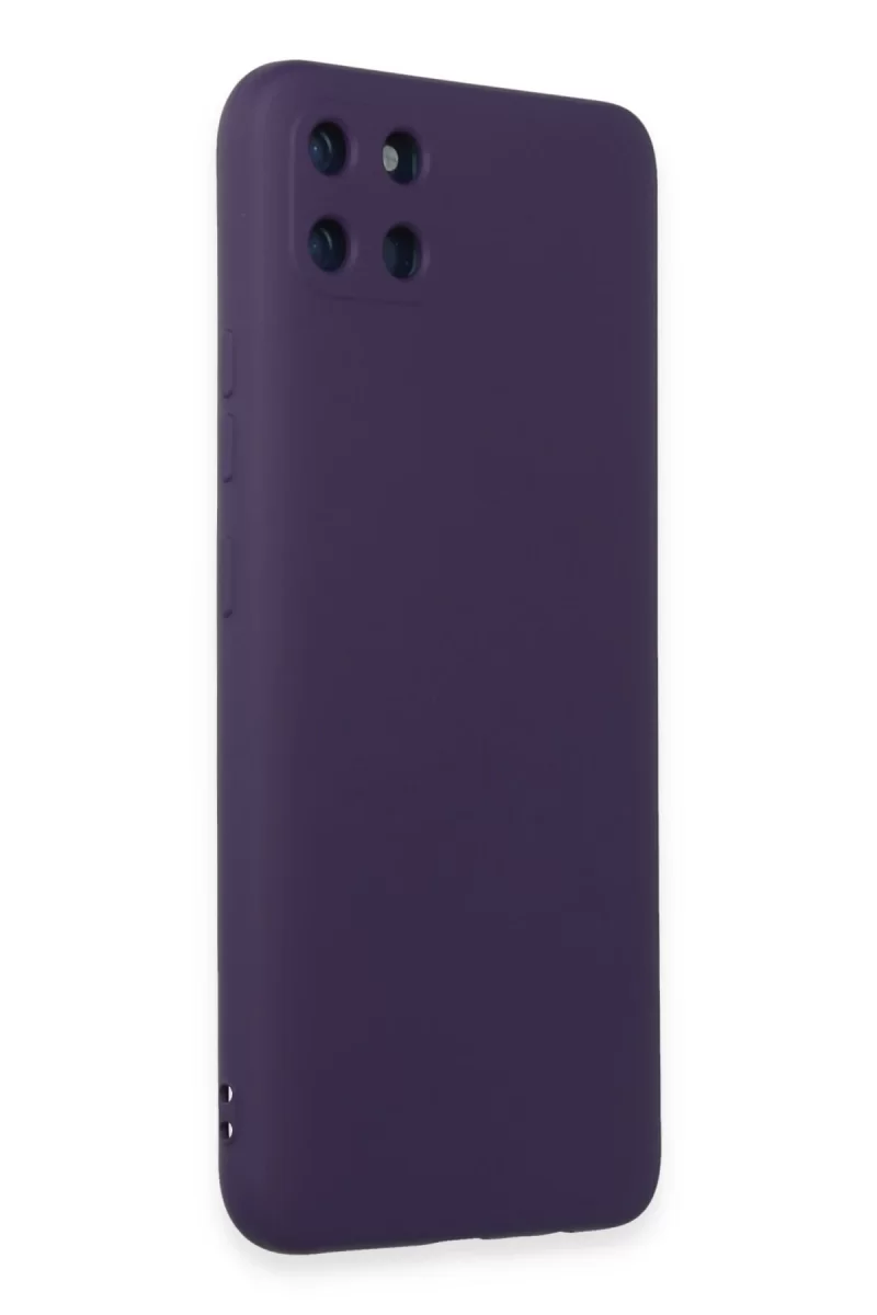 Newface Realme C11 Kılıf Nano içi Kadife Silikon - Mor