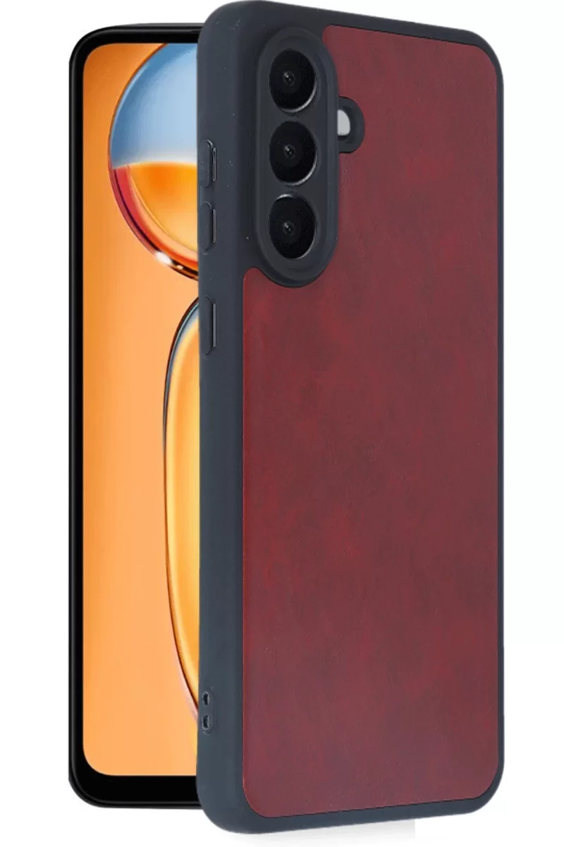 Newface Samsung Galaxy A26 Kılıf Aras Deri Kapak - Bordo