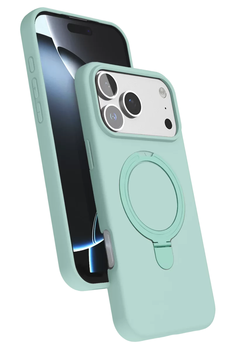 Newface Apple iPhone 17 Pro Max Regal Magsafe Standlı Kapak - Su Yeşili