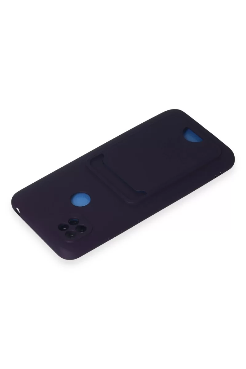 Newface Xiaomi Redmi 9C Kılıf Kelvin Kartvizitli Silikon - Derin Mor