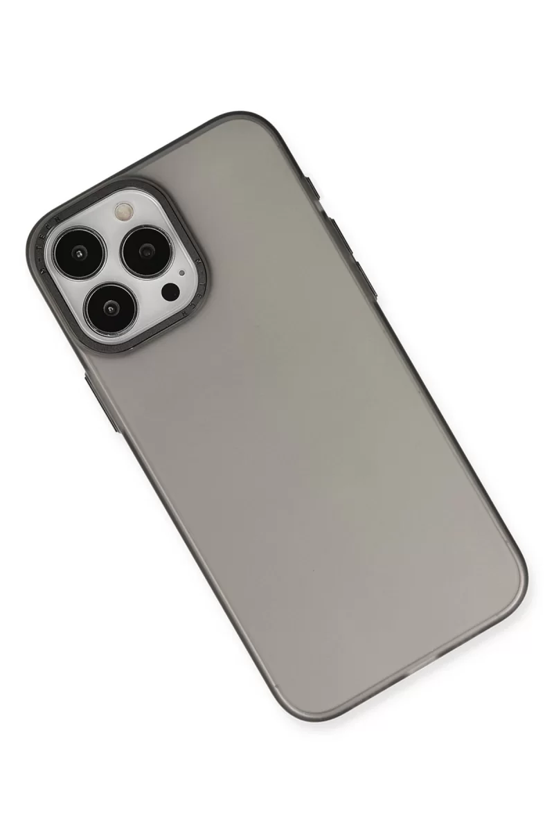 Newface Apple iPhone 15 Pro Kılıf Modos Metal Kapak - Siyah