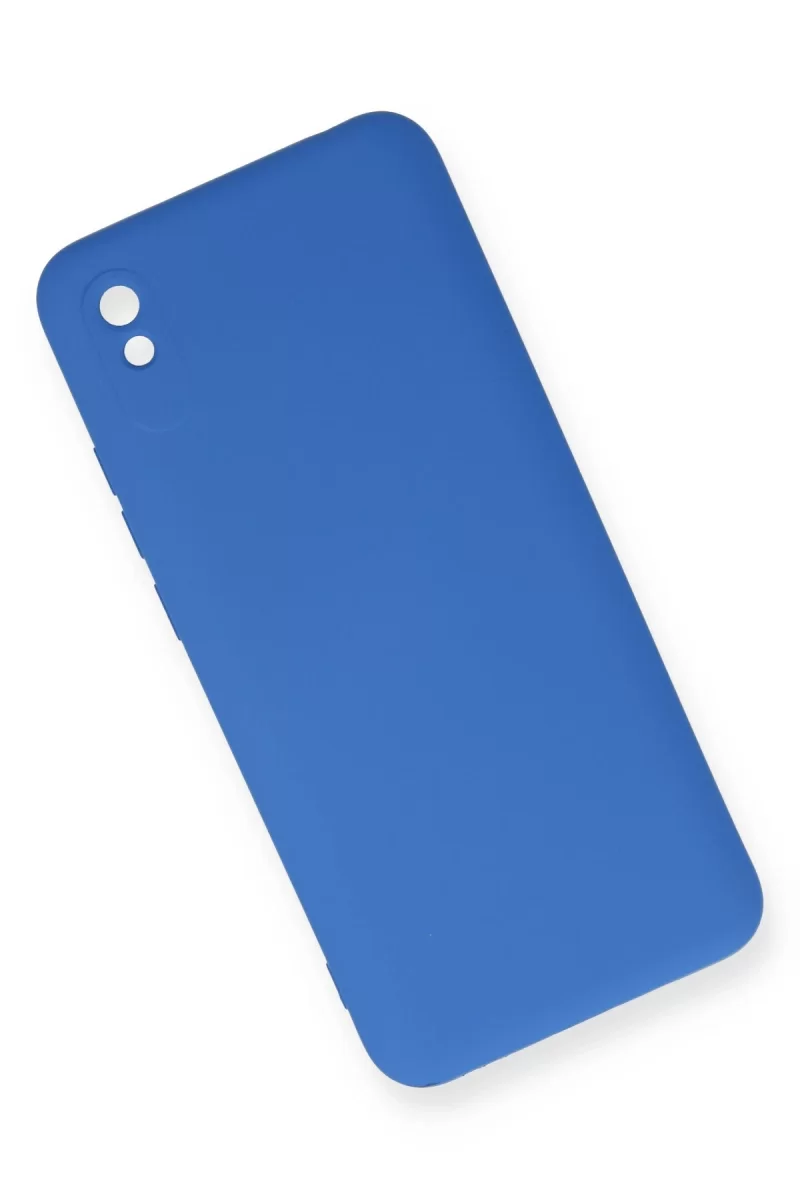 Newface Xiaomi Redmi 9A Kılıf Nano içi Kadife Silikon - Mavi