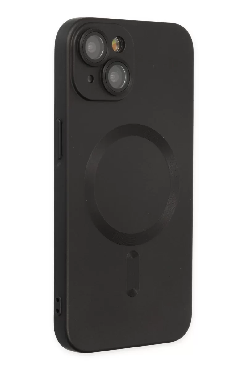 Newface Apple iPhone 14 Plus Kılıf Moshi Lens Magneticsafe Silikon - Siyah
