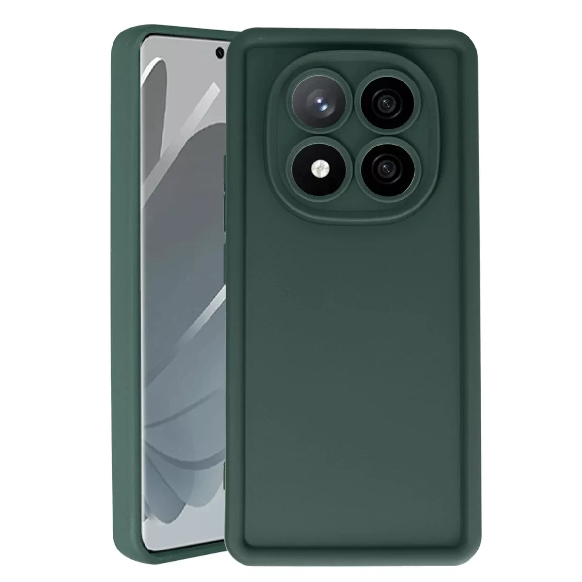 Newface Xiaomi Redmi Note 14 Pro 4G Kılıf Viera Silikon - Koyu Yeşil