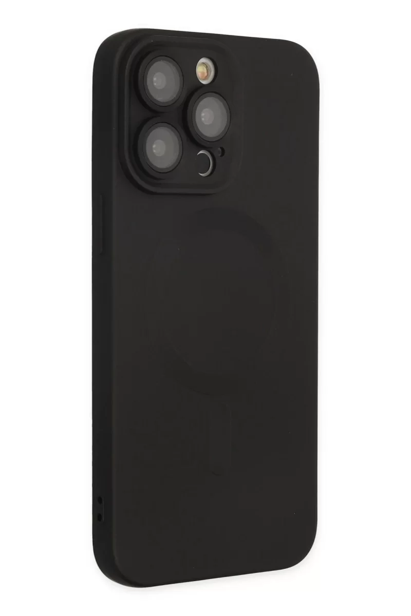 Newface Apple iPhone 13 Pro Kılıf Moshi Lens Magneticsafe Silikon - Siyah