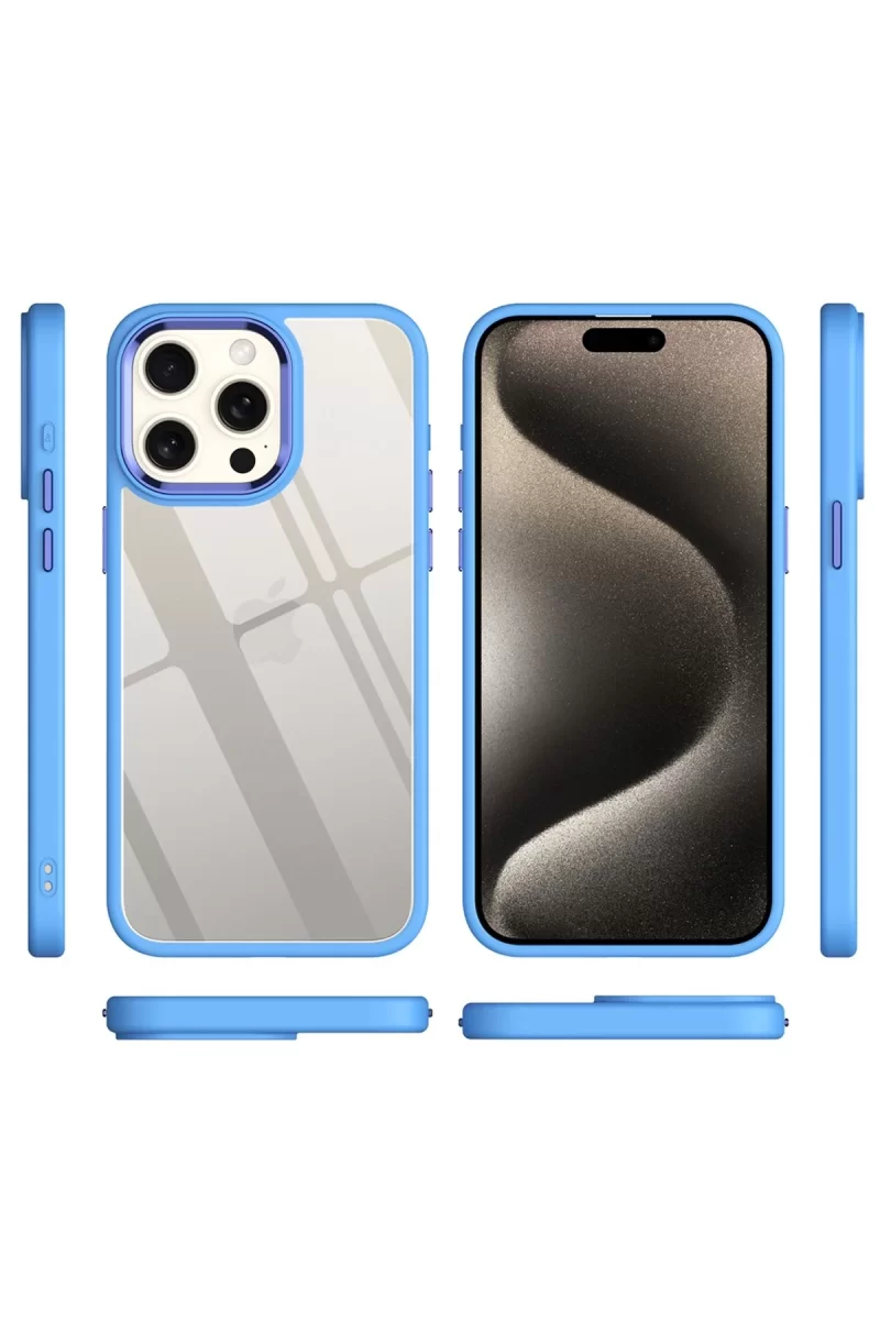 Newface Apple iPhone 15 Pro Max Kılıf Power Silikon - Lila