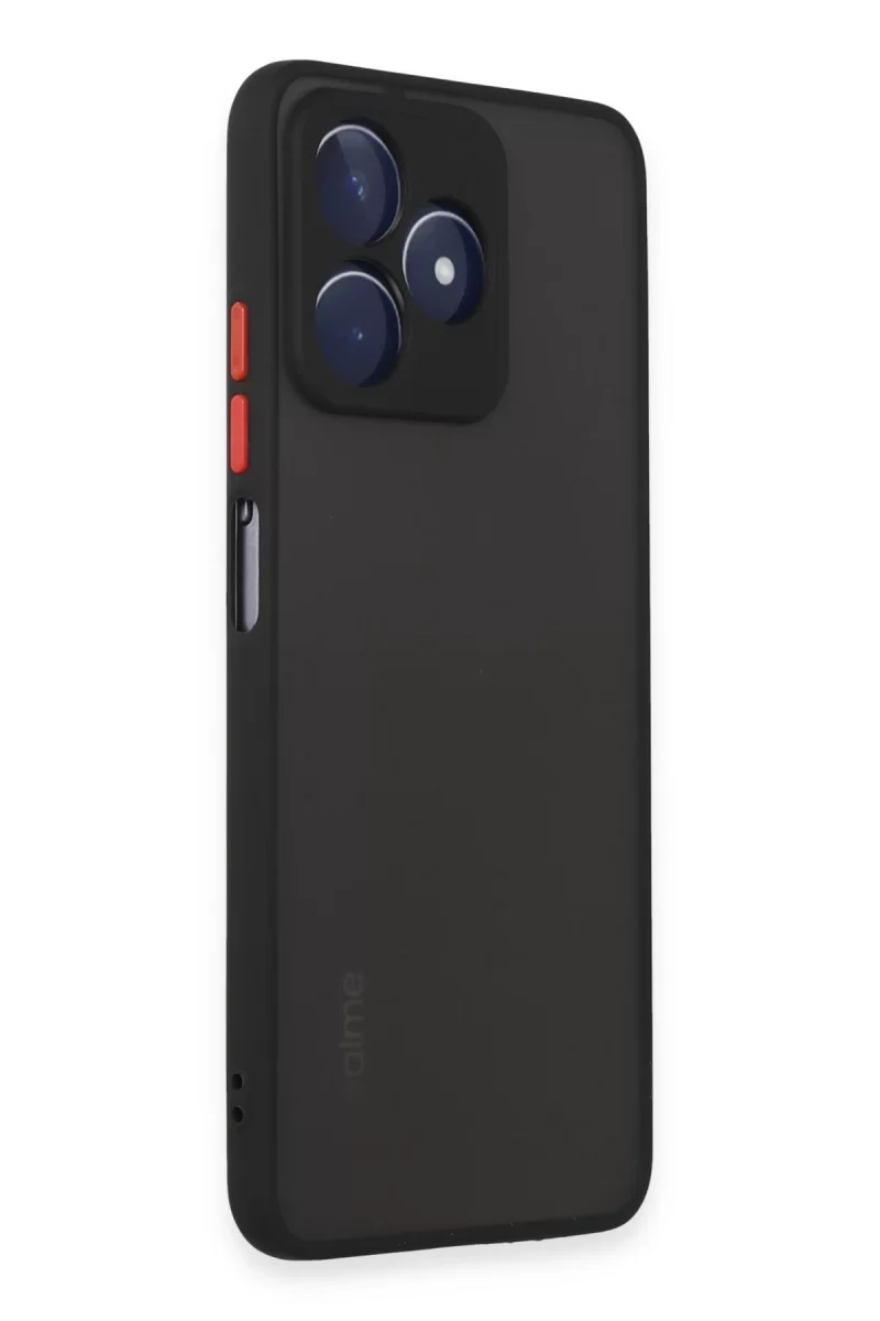 Newface Realme C53 Kılıf Montreal Silikon Kapak - Siyah