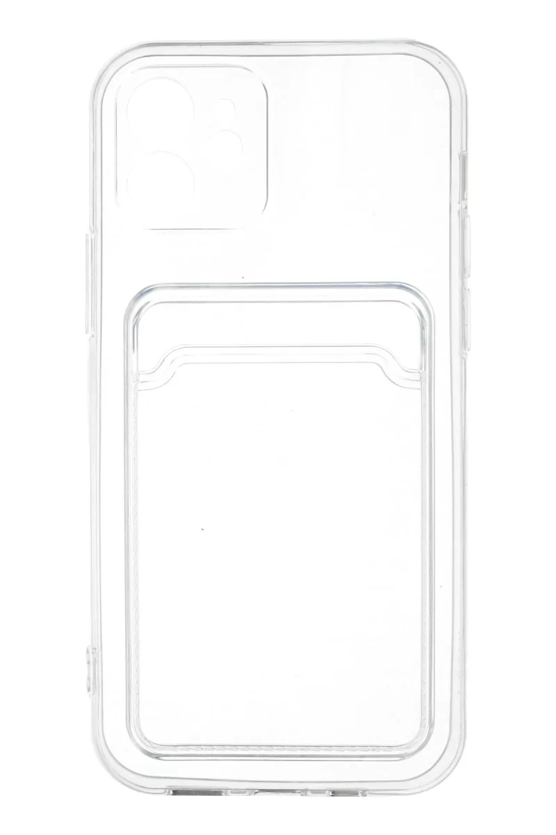 Newface Apple iPhone 12 Kılıf Kart Şeffaf Silikon - Şeffaf