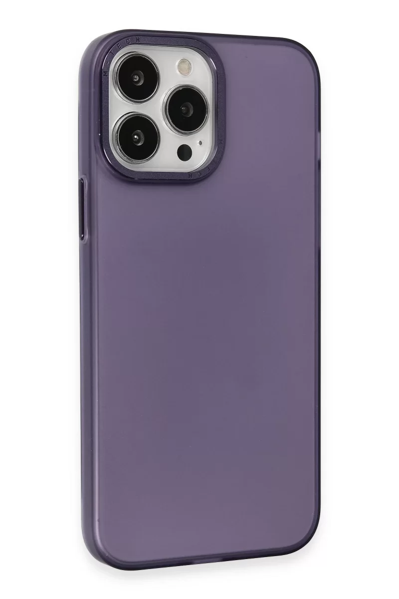 Newface Apple iPhone 15 Pro Kılıf Modos Metal Kapak - Derin Mor