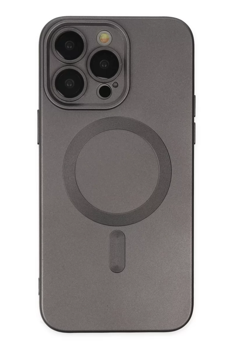 Newface Apple iPhone 13 Pro Kılıf Moshi Lens Magneticsafe Silikon - Füme