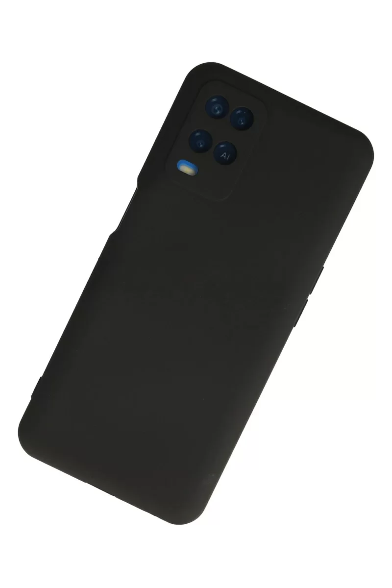 Newface Oppo A54 4G Kılıf Nano içi Kadife Silikon - Siyah