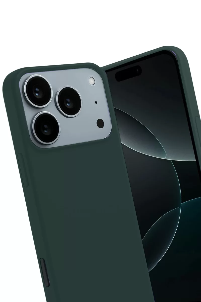 Newface Apple iPhone 17 Pro Max First Silikon - Koyu Yeşil