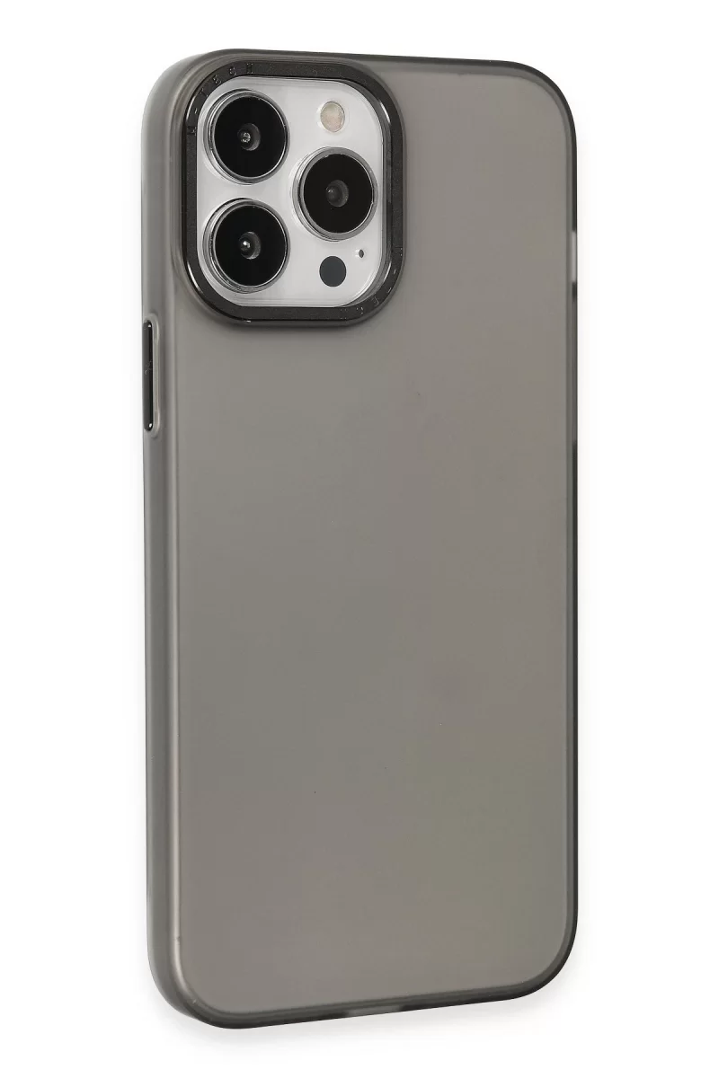 Newface Apple iPhone 15 Pro Max Kılıf Modos Metal Kapak - Siyah