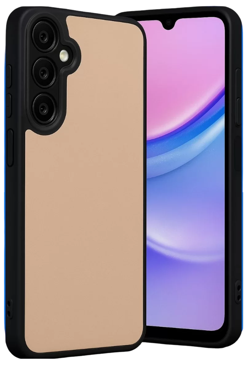 Newface Samsung Galaxy M15 Kılıf Aras Deri Kapak - Pudra